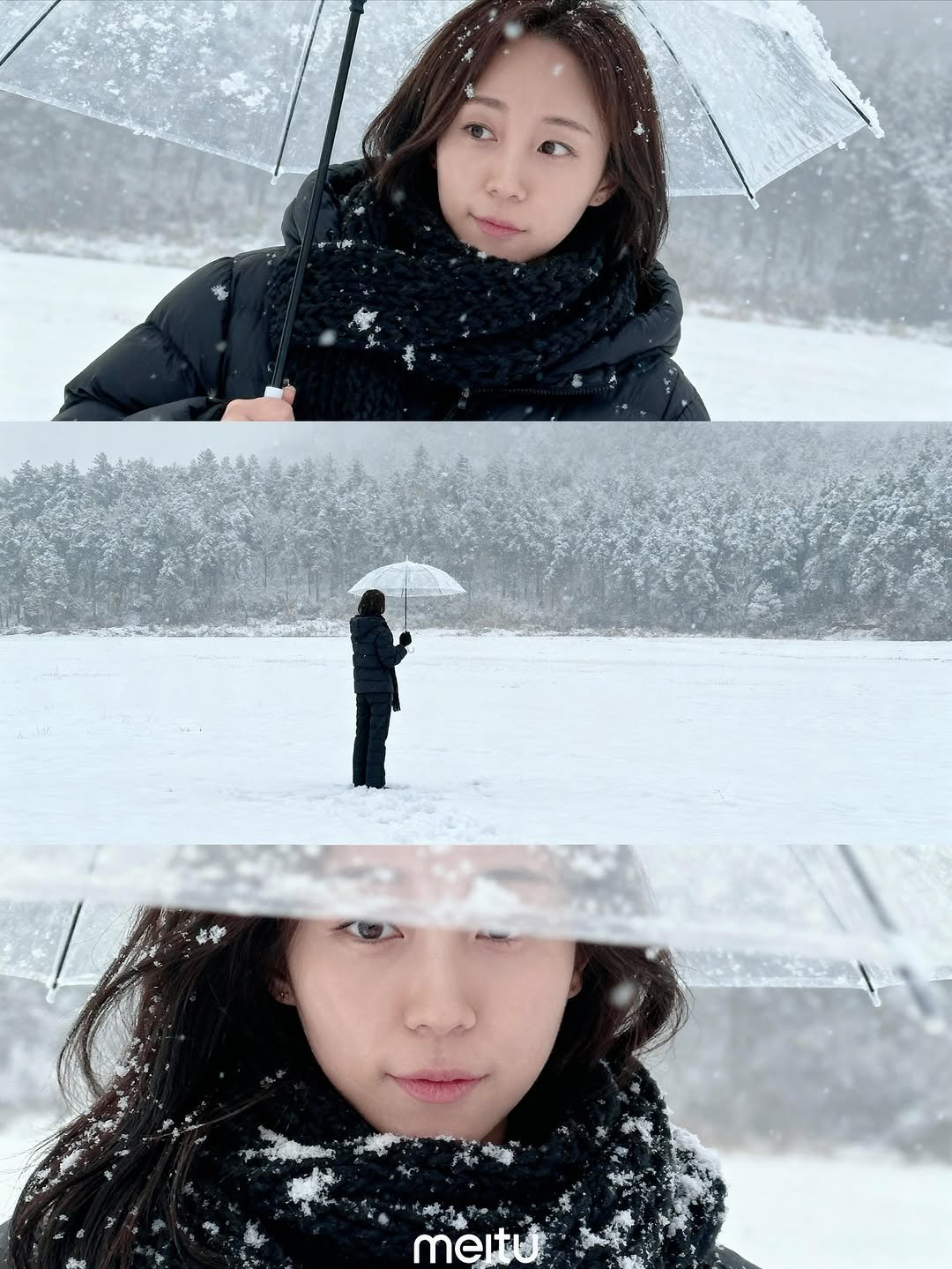 Photo by 박혜진 ㅣ 지아,지유 (아유맘)👧🏻 on November 04, 2025. May be an image of duffle coat, goosedown coat, parka, umbrella, outdoors and text.