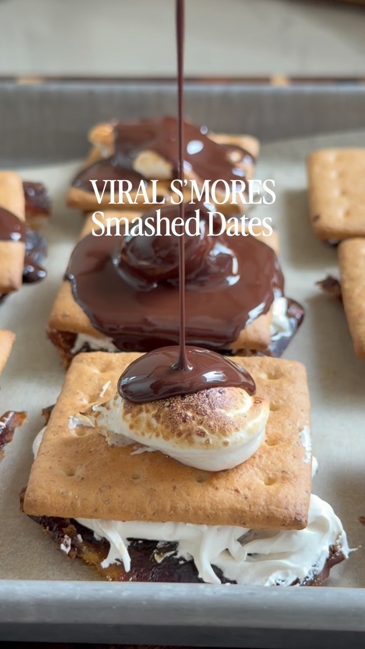 lovelydelites 게시물 이미지: TOASTED MARSHMALLOW S’MORES SMASHED DATES (say...