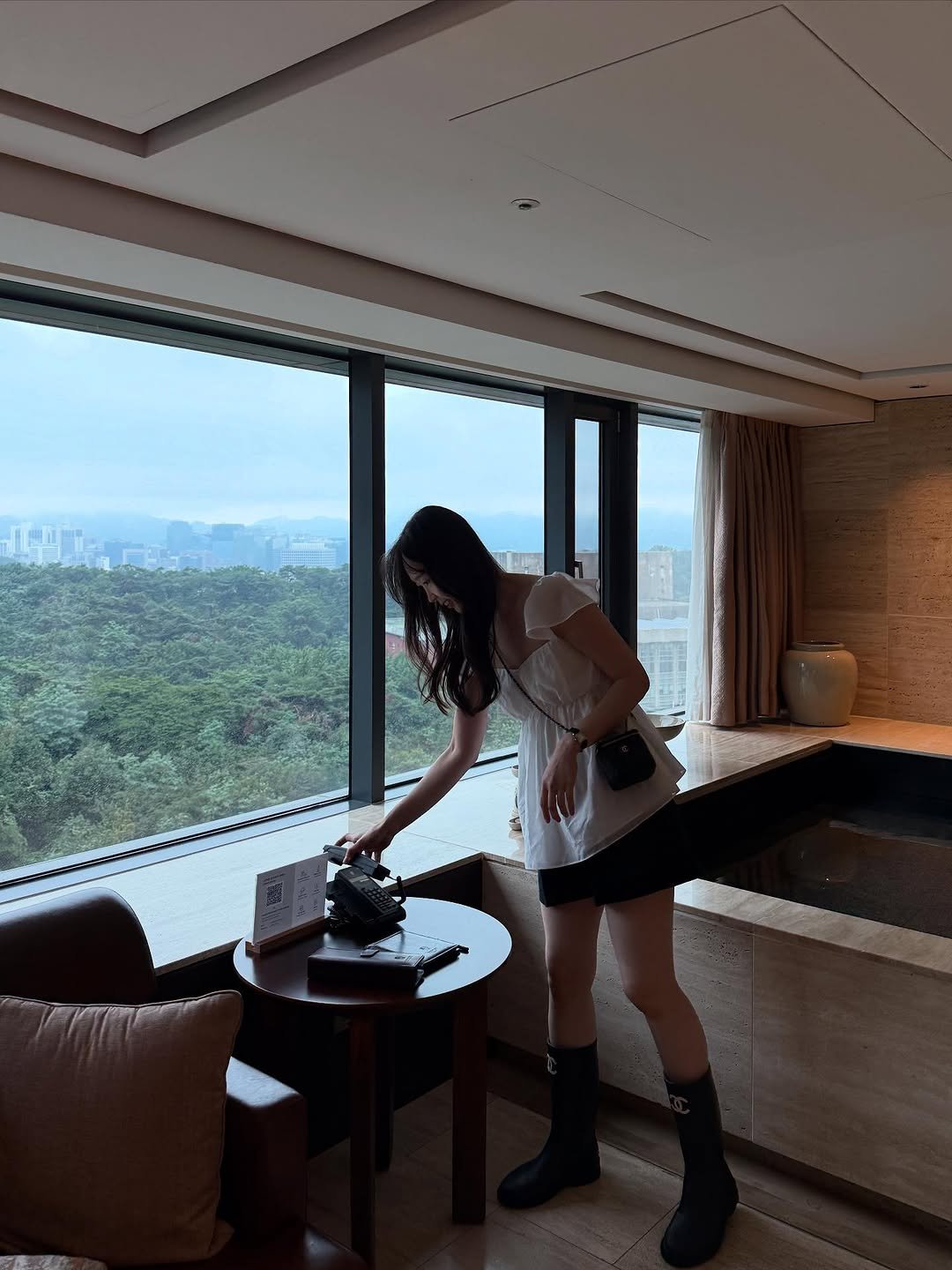 Photo shared by 이윤아 on July 20, 2025 tagging @r_yuhyeju, and @howus.seoul. May be an image of 1 person, indoors and text.