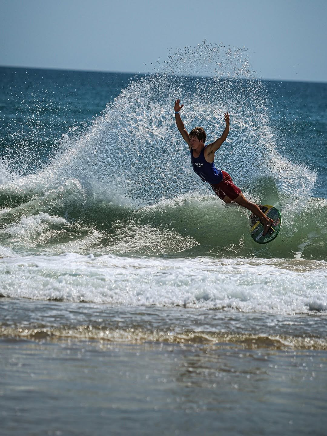 Photo shared by Hot Buttered Eyewear.™️ on August 13, 2025 tagging @lucasfink, @unitedskimtour, and @garetiscreative. May be an image of 1 person, surfboard, jet ski, wetsuit, water and text.