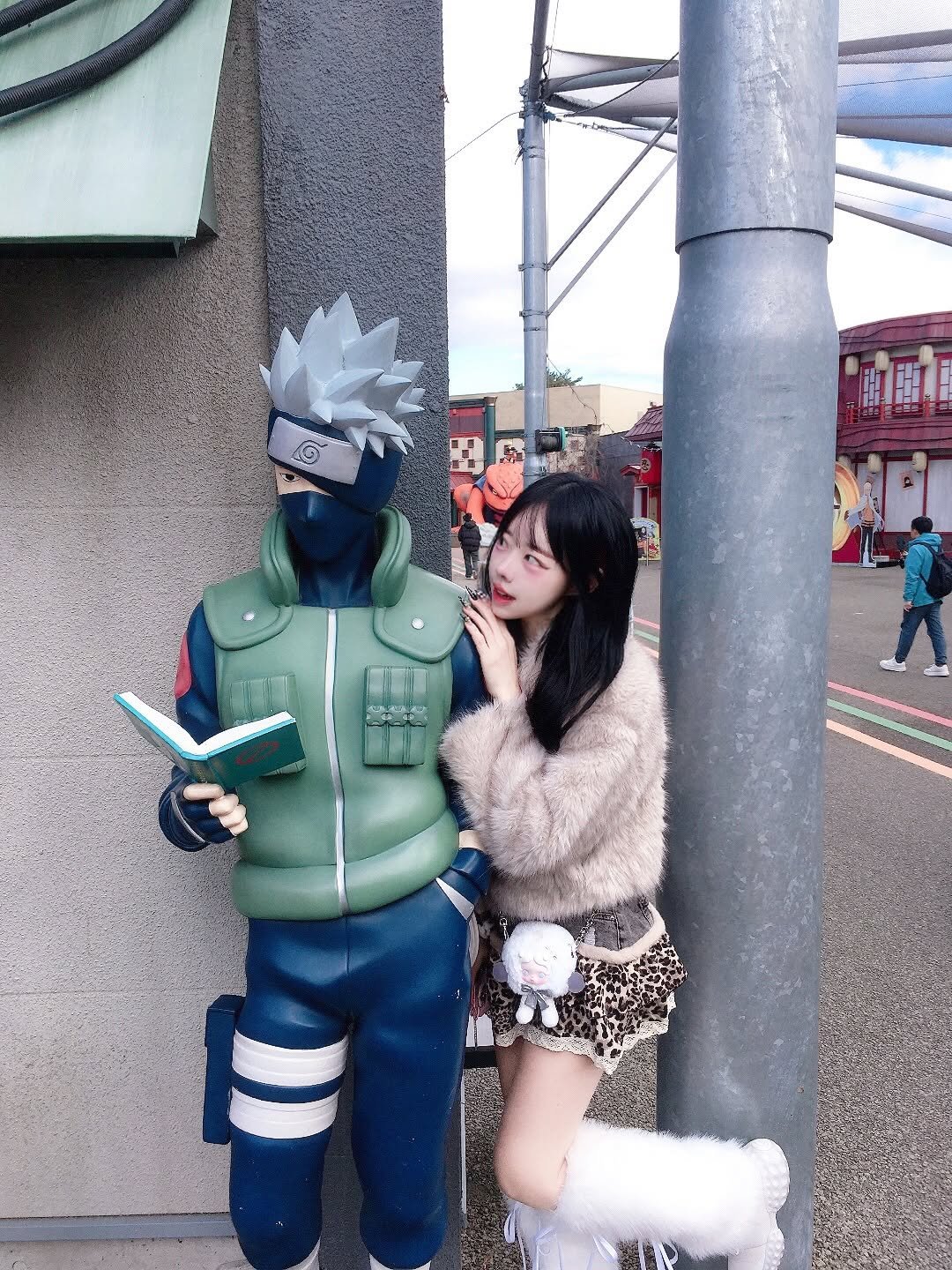 Photo shared by 럭키비키랜드 on December 20, 2025 tagging @popmart_korea. May be an anime-style image of costume, parka and text.