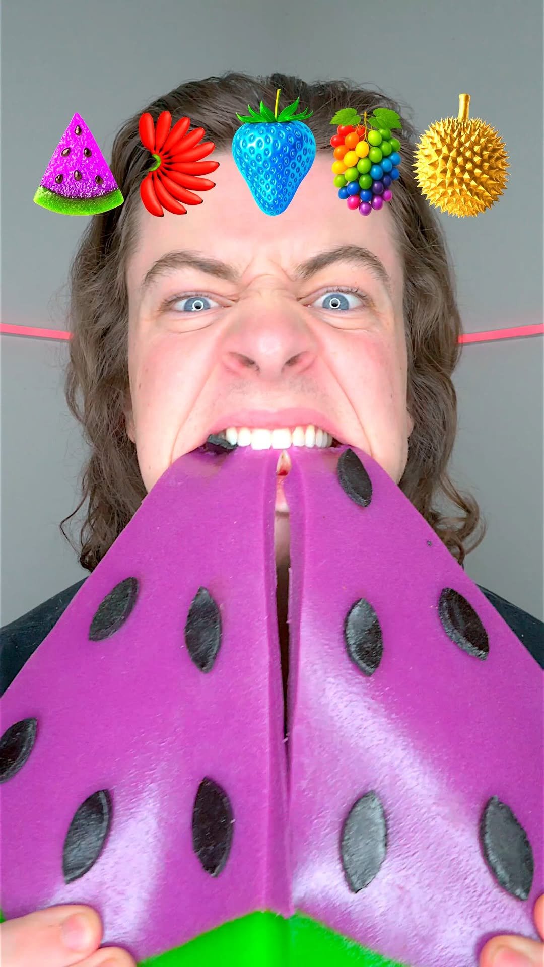 lukedidthat 게시물 이미지: Giant Rare Fruits ASMR 🍉🤤 #challenge