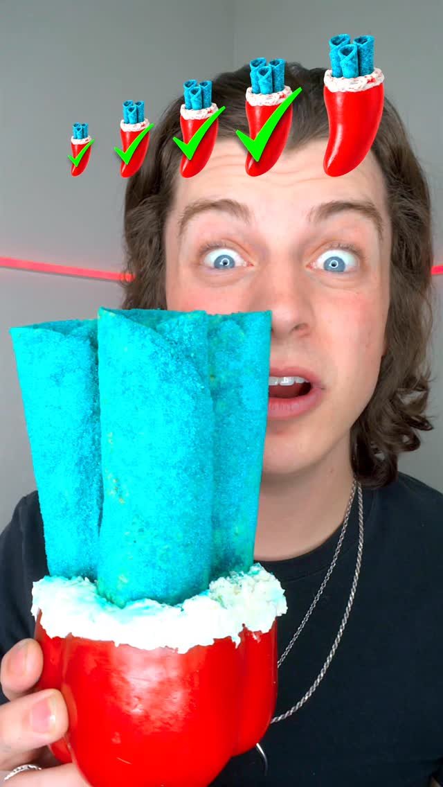 lukedidthat 게시물 이미지: Small, Big, Giant Blue Taki Pepper 🥵 #challenge