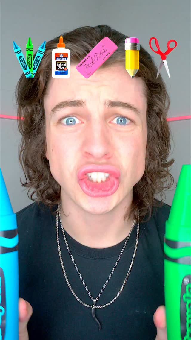 lukedidthat 게시물 이미지: Giant School Supplies ASMR ✏️🤤 #challenge