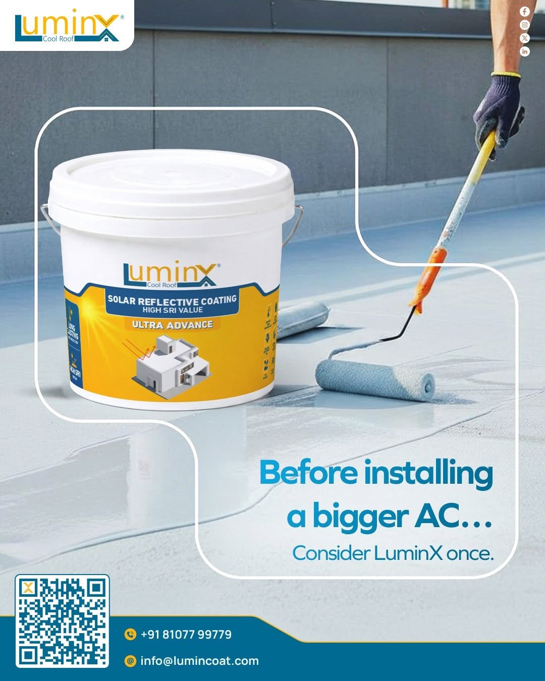 lumincoatings 게시물 이미지: Why suffer from extreme roof heat when LuminX...