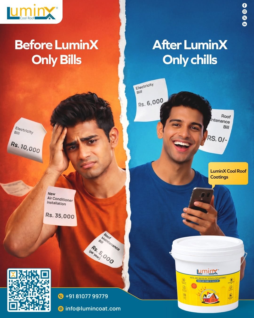 lumincoatings 게시물 이미지: LuminX Cool Roof Paint helps reduce roof heat...