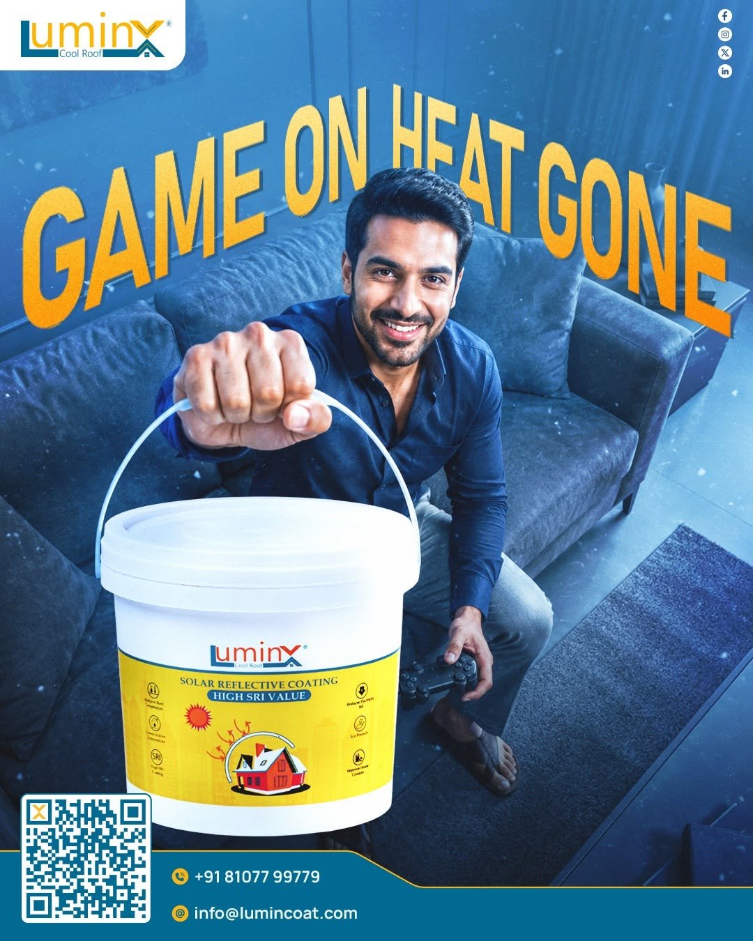lumincoatings 게시물 이미지: LuminX Cool Roof Paint helps reduce roof heat...