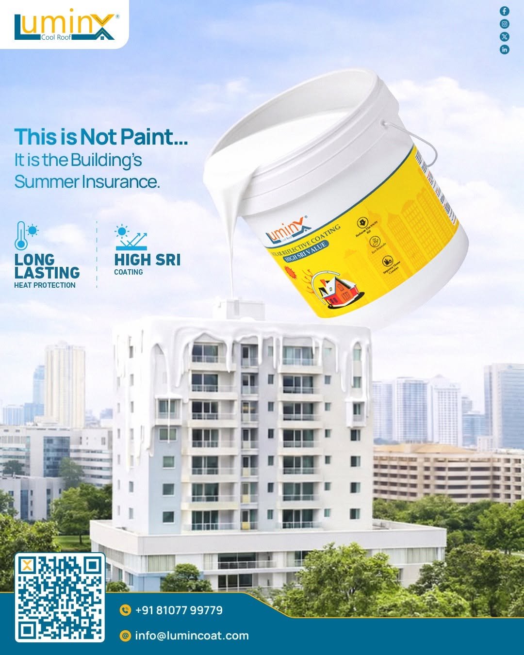 lumincoatings 게시물 이미지: Rising temperatures and urban heat are making...
