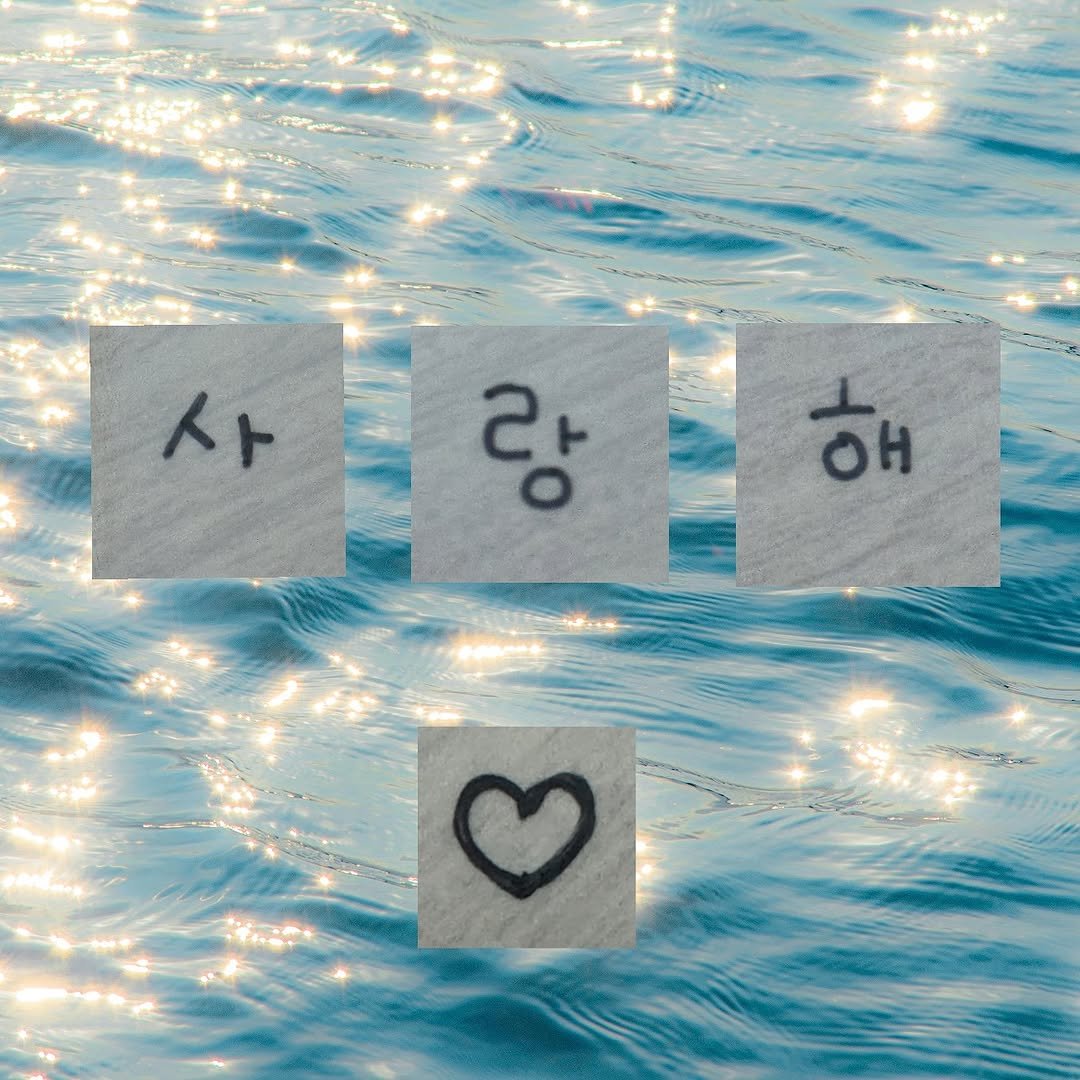 Photo by 여우별_글 on August 13, 2025. May be an image of heart and text that says '사 랑 해 1 OH'.