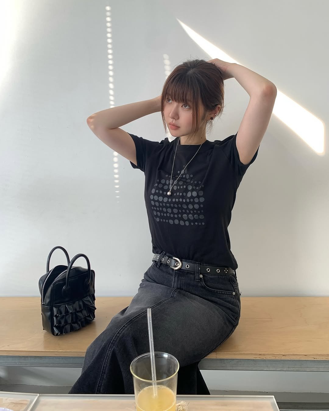Photo shared by @제영 on July 04, 2025 tagging @suah.kr. May be an image of 1 person, hair, top and text.