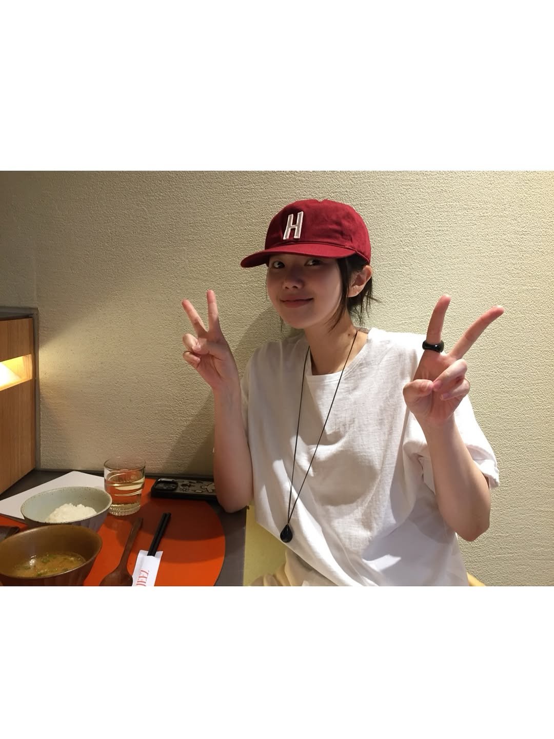 Photo shared by @제영 on August 27, 2025 tagging @tefstores. May be an image of 1 person, hat and text that says 'H 11'.