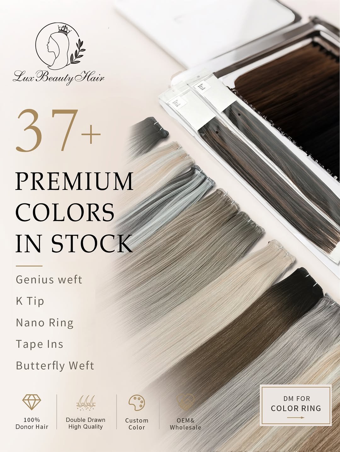 luxbeauty_hairs 게시물 이미지: 👩🏼🤝🏻Premium Donor Remy Hair Extensions & One...