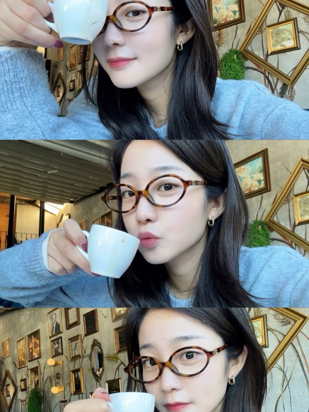 Photo by 최승은 on December 31, 2025. May be an image of coffee cup, eyeglasses, coffee, cappuccino, tea and text.