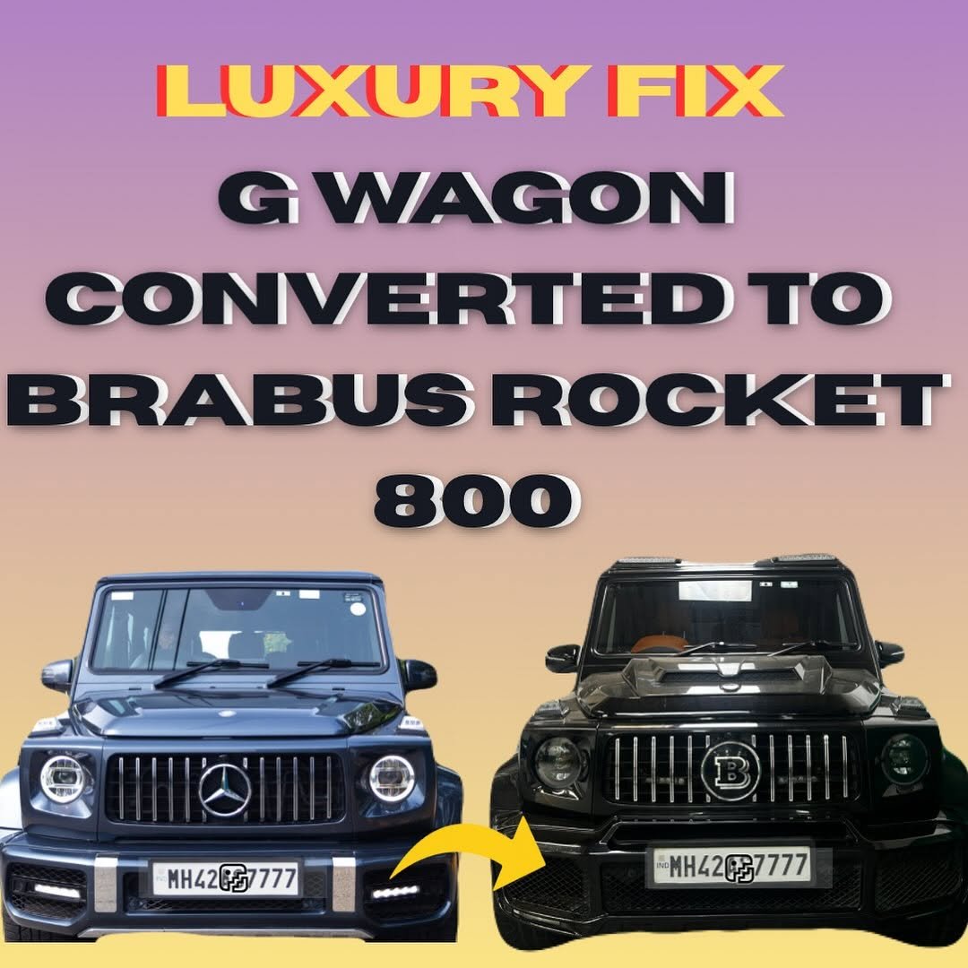 Photo by The Luxury Fix on August 07, 2025. May be an image of jeep, wheel and text that says 'LUXURY FIX G WAGON CONVERTEDTO BRABUSROCKET BRABUS 800 MH42657777 MH4207777 7777'.