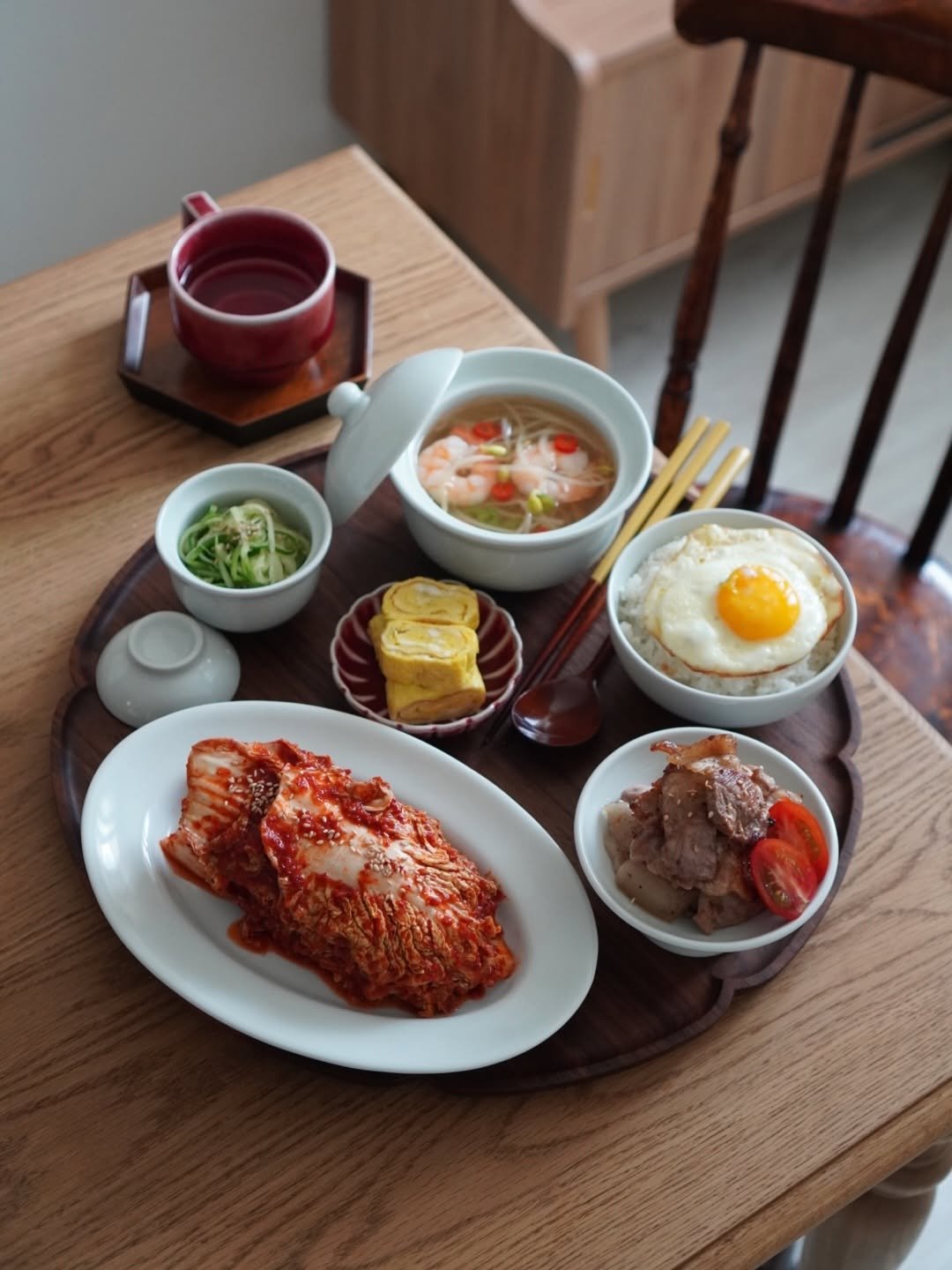 Photo by 김미애 on February 01, 2026. May be an image of congee, ramen, tofu, poached egg, porridge, chopsticks and text.