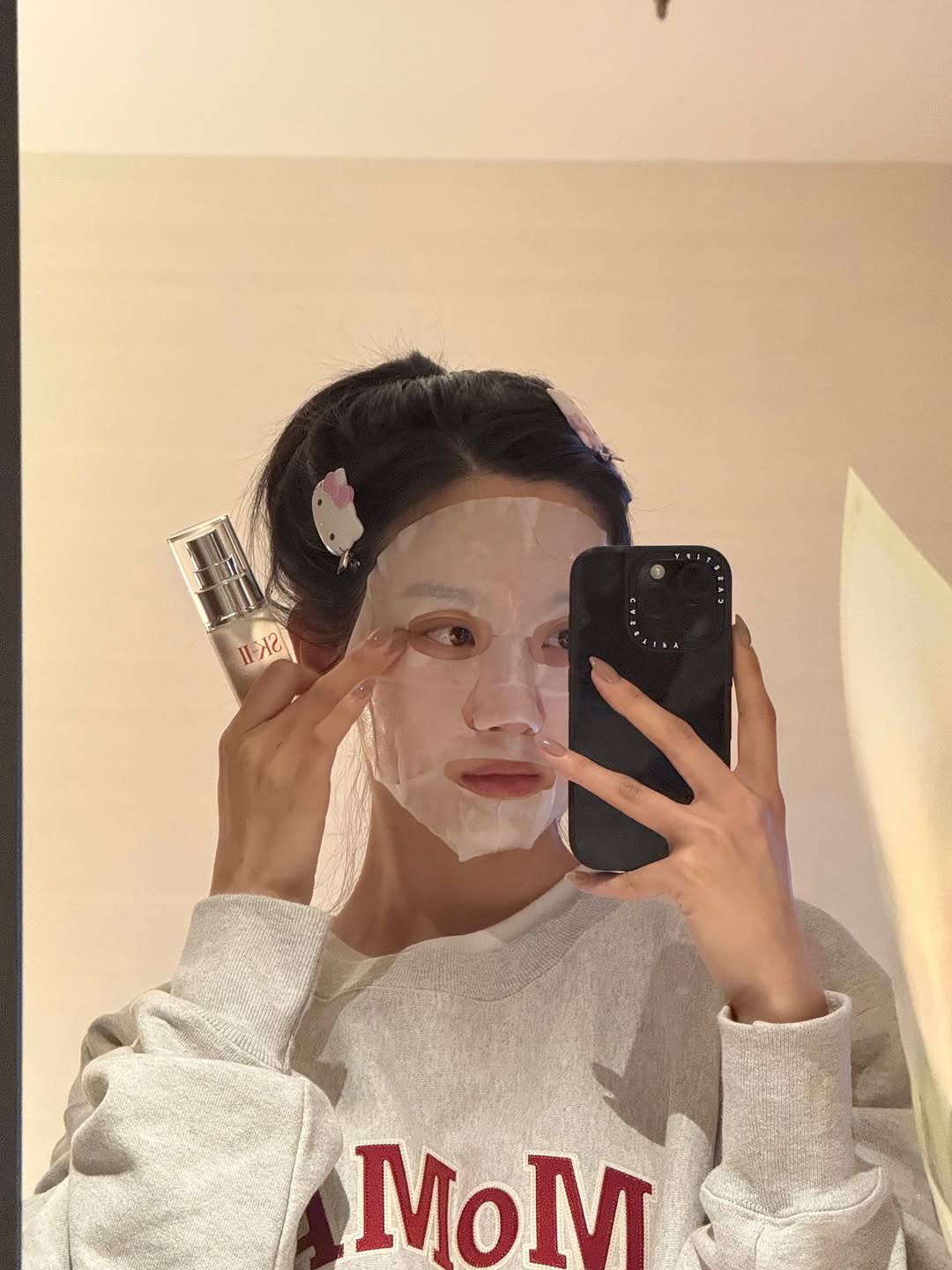 Photo shared by MUN KA YOUNG on September 29, 2025 tagging @skii. May be an image of 1 person and text that says 'nЖr II 12 MoM'.