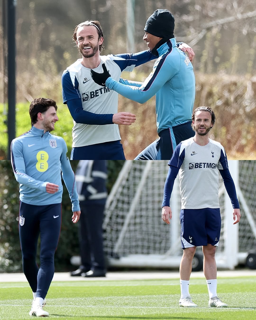 Photo by England football team in Tottenham Hotspur Training Ground with @spursofficial, @declanrice, @madders, and @judebellingham. May be an image of ‎soccer, football, stadium and ‎text that says '‎1 BEM W JIN E E ה1, لا ABETMG‎'‎‎.
