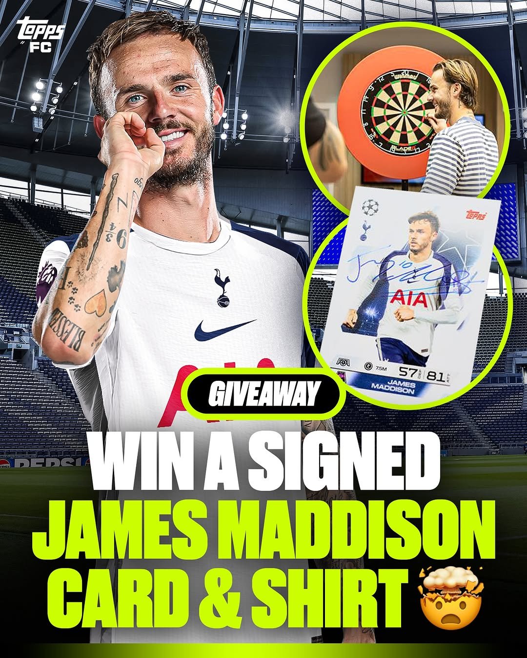 Photo shared by Topps FC on October 15, 2025 tagging @madders. May be an image of card and poster.