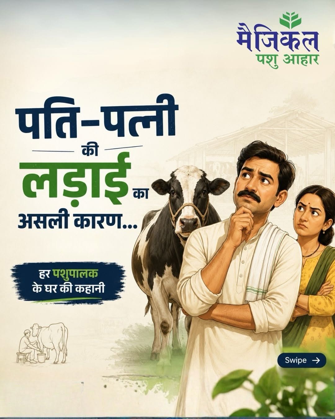 magicalfeeds_ 게시물 이미지: हर पशुपालक की सच्ची कहानी 😂🐄
खुद के लिए कुछ लो...