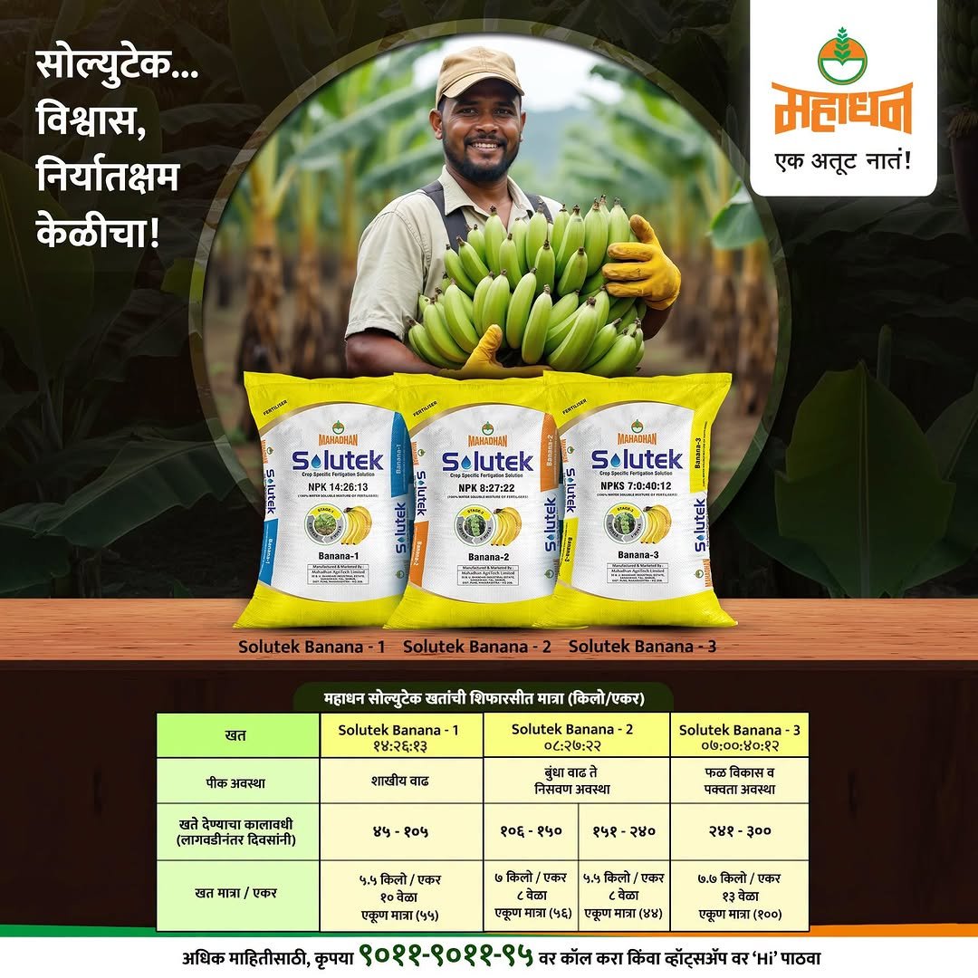 mahadhanabondoflife 게시물 이미지: 🍌🌱 केळी पिकाच्या भरघोस वाढीसाठी आणि उत्कृष्ट...