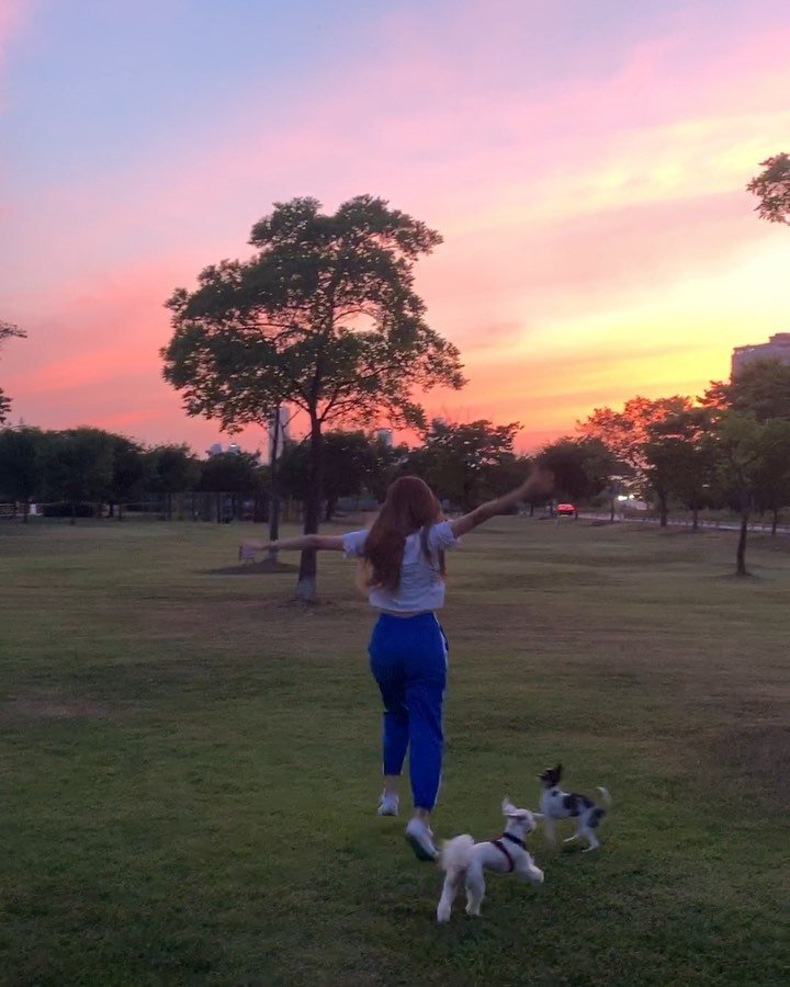 makeup_maker_ 게시물 이미지: 더운 여름엔 노을보며 산책하기〰️💖 ⠀
⠀
⠀
#1일1산책
#우행시