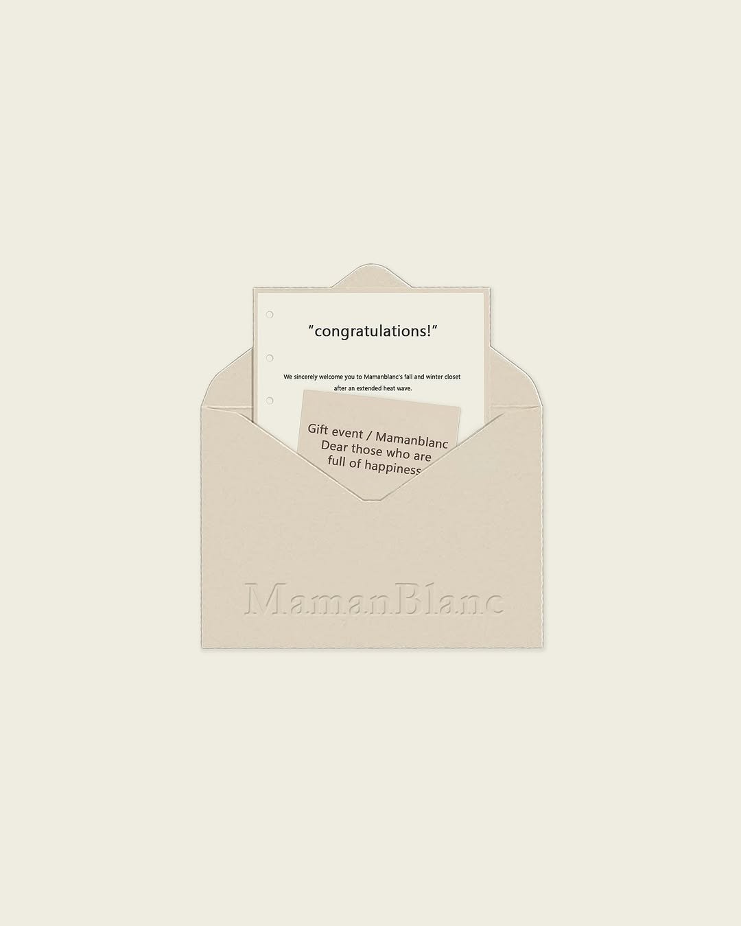 Photo by 마망블랑 mamanblanc on November 13, 2025. May be an image of card and text.