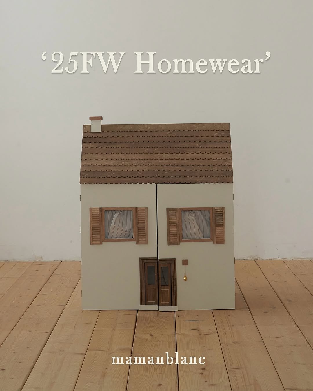Photo by 마망블랑 mamanblanc on October 15, 2025. May be an image of dollhouse and text that says ''25FW Homewear' mamanblanc'.