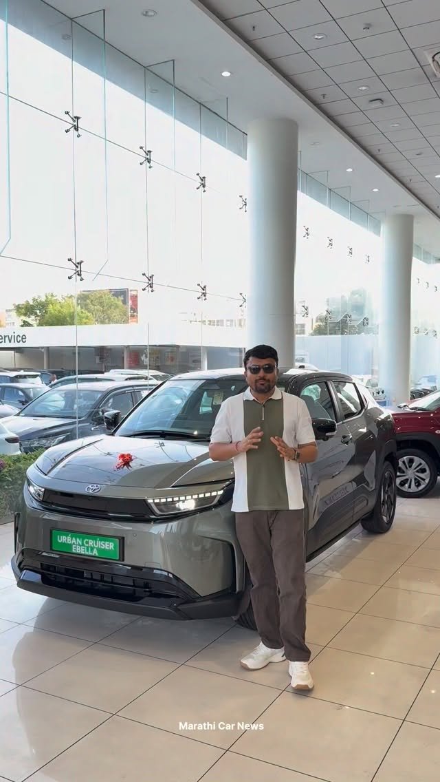 marathi_car_news 게시물 이미지: 🚗⚡ Toyota ने भारतात आपली नवीन इलेक्ट्रिक SUV...