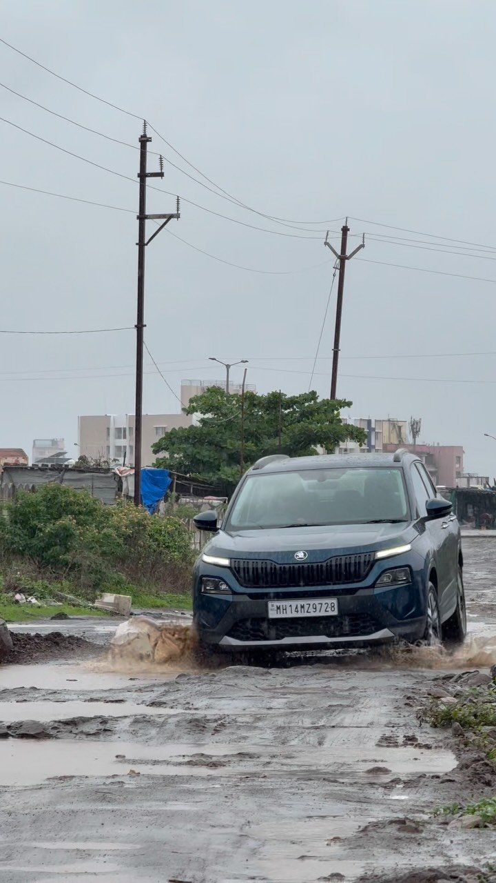 marathi_car_news 게시물 이미지: Skoda Kylaq Ground Clearance Test किती आहे...