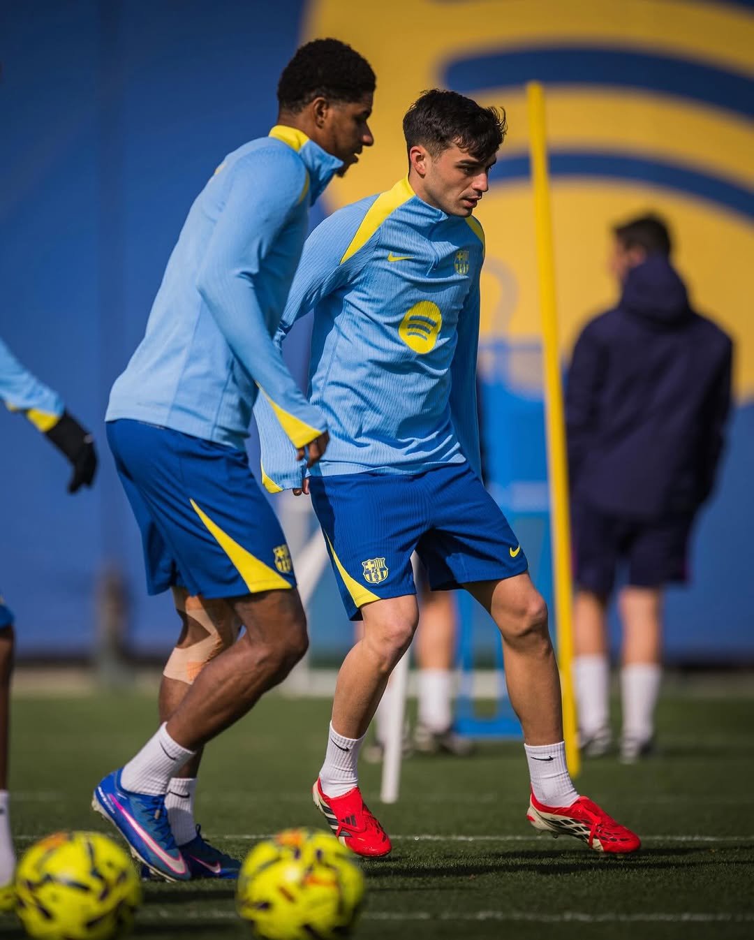 Photo shared by MR14 on February 19, 2026 tagging @pedri. May be an image of football, soccer, stadium and text.