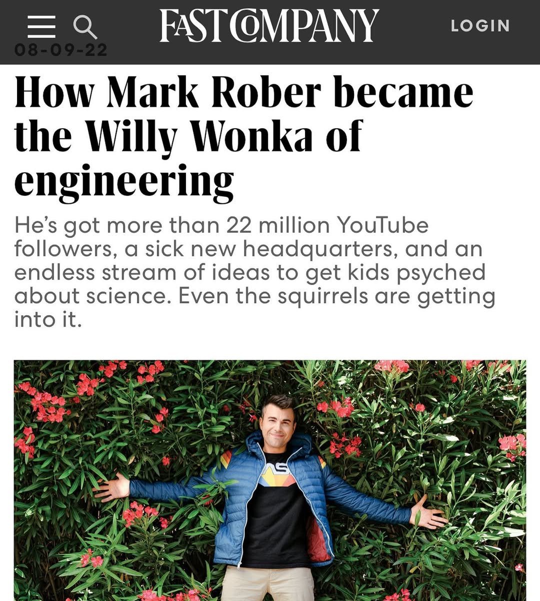 Photo by Mark Rober on September 11, 2022.