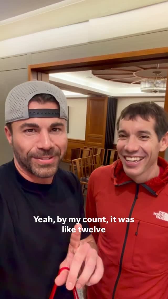 markrober 게시물 이미지: Reporting live on @alexhonnold pregame dinner...