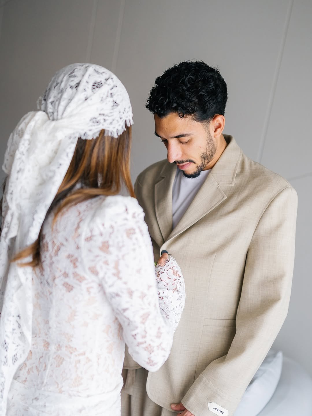 Photo shared by Omar Marmoush on December 08, 2025 tagging @jailanelgabbas. May be an image of wedding and text.