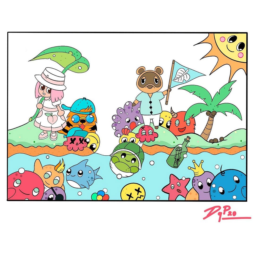 maru 게시물 이미지: Animal Crossing: New Horizons. This painting...