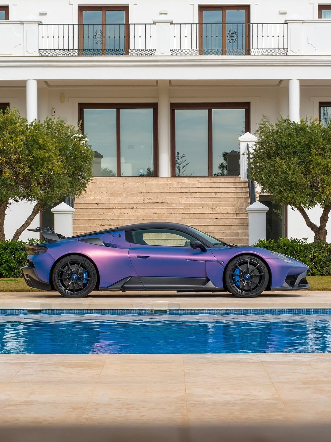 Photo by Maserati on September 01, 2025. May be an image of car, wheel, roadster and text.