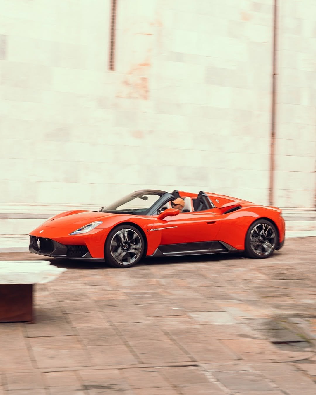 Photo by Maserati on December 02, 2025. May be an image of car, convertible, roadster, wheel and text.