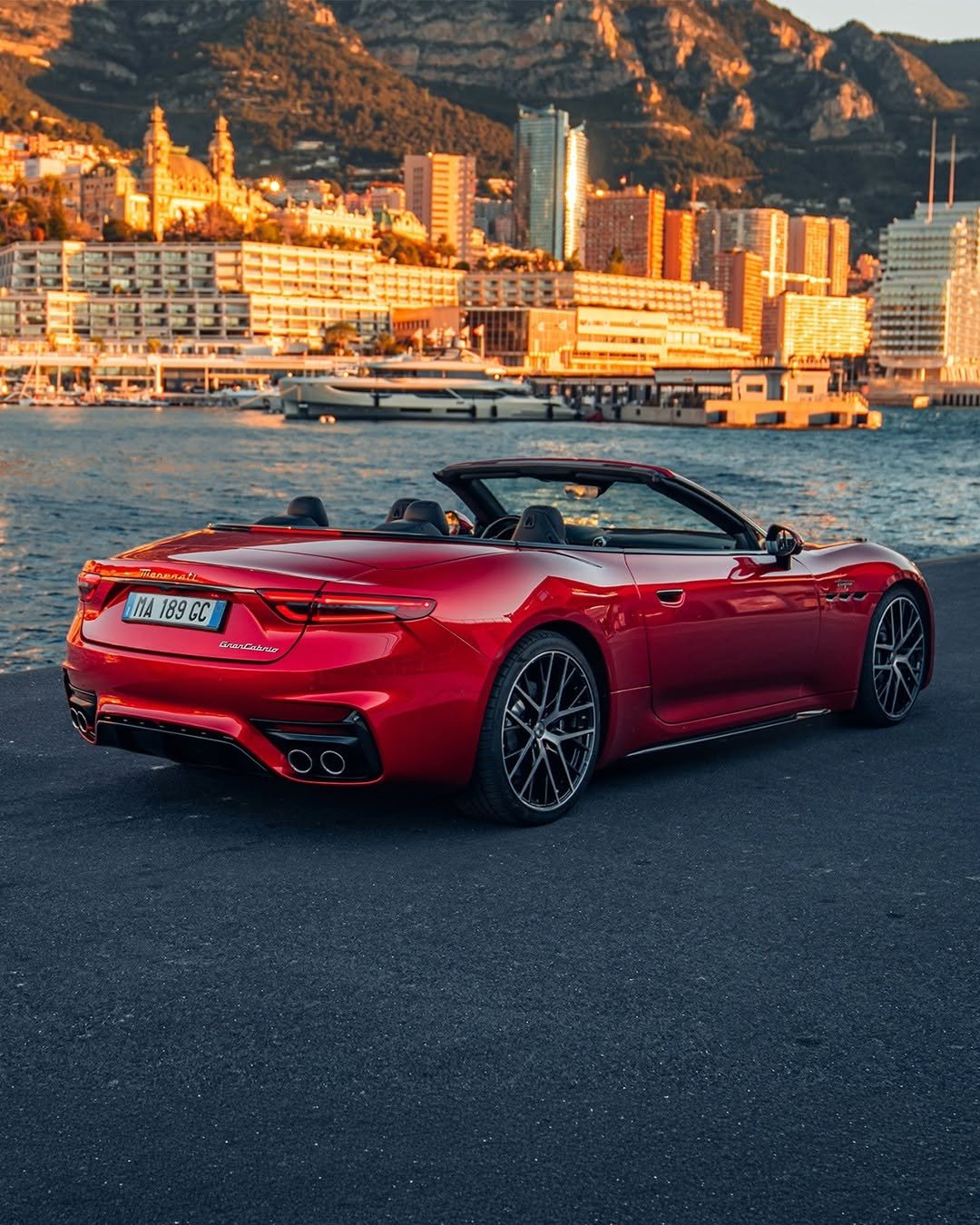 Photo by Maserati on April 10, 2026. May be an image of car, convertible, roadster, wheel, road and text.