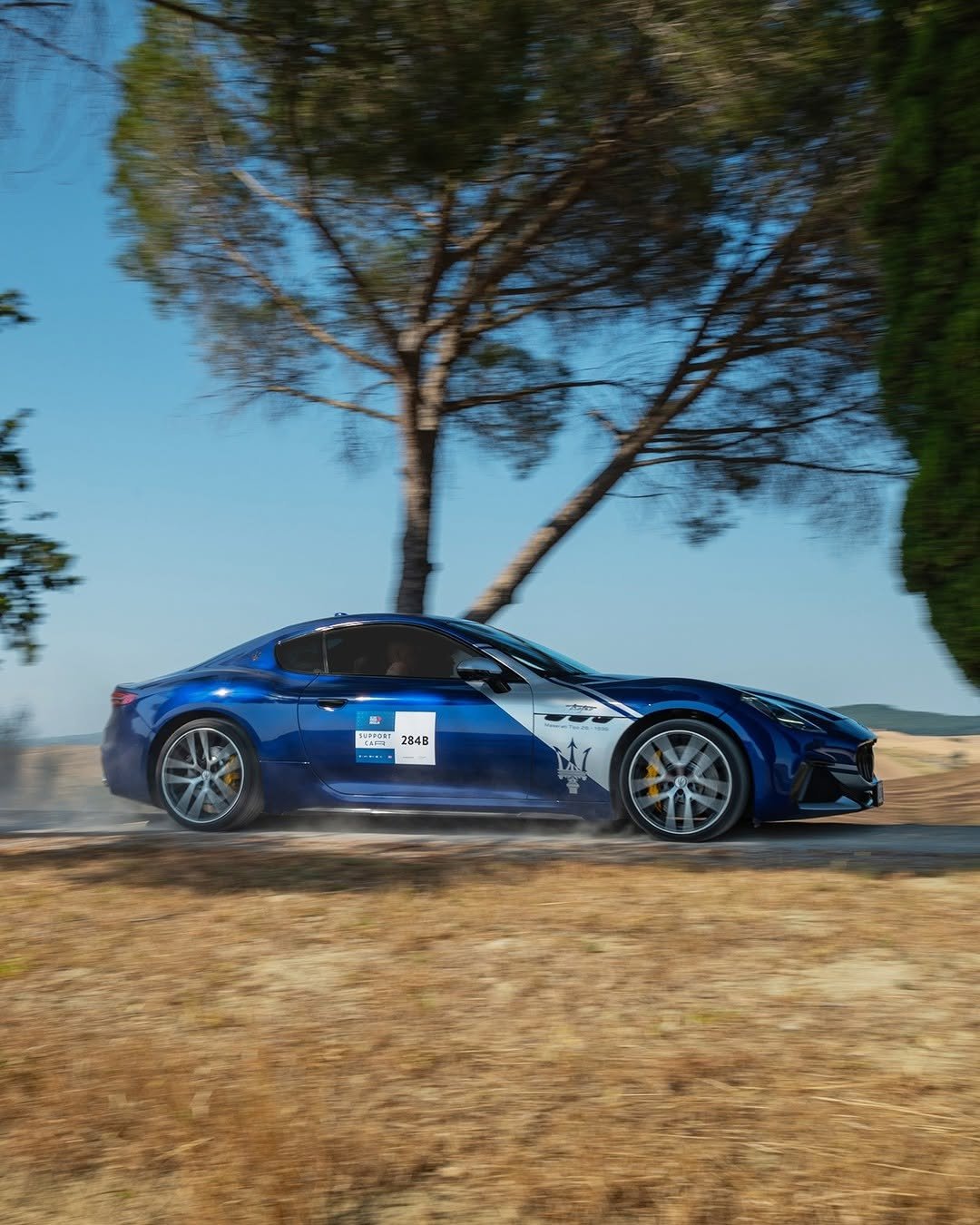 Photo by Maserati on September 13, 2025. May be an image of racing vehicles, race car, wheel, road and text.