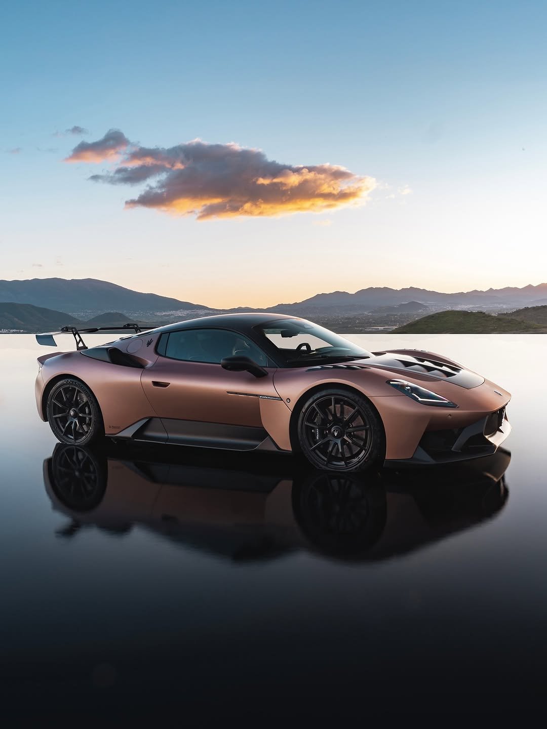 Photo by Maserati on September 03, 2025. May be an image of car, wheel, roadster, road and text.