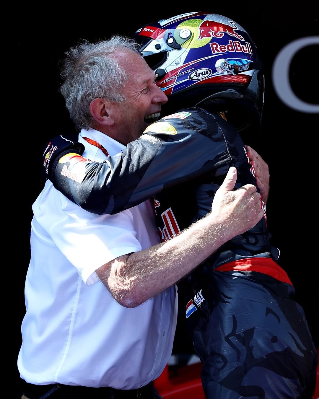 Photo by Max Verstappen on December 09, 2025. May be an image of racing vehicles, helmet and text.