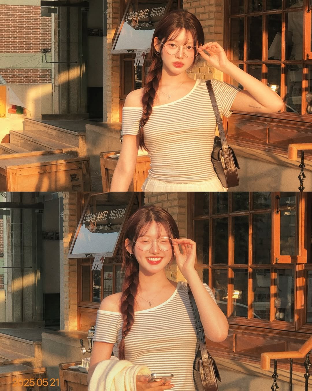 Photo by 메이뮤 maymew on May 21, 2025. May be an image of 2 people, hair, top and text.