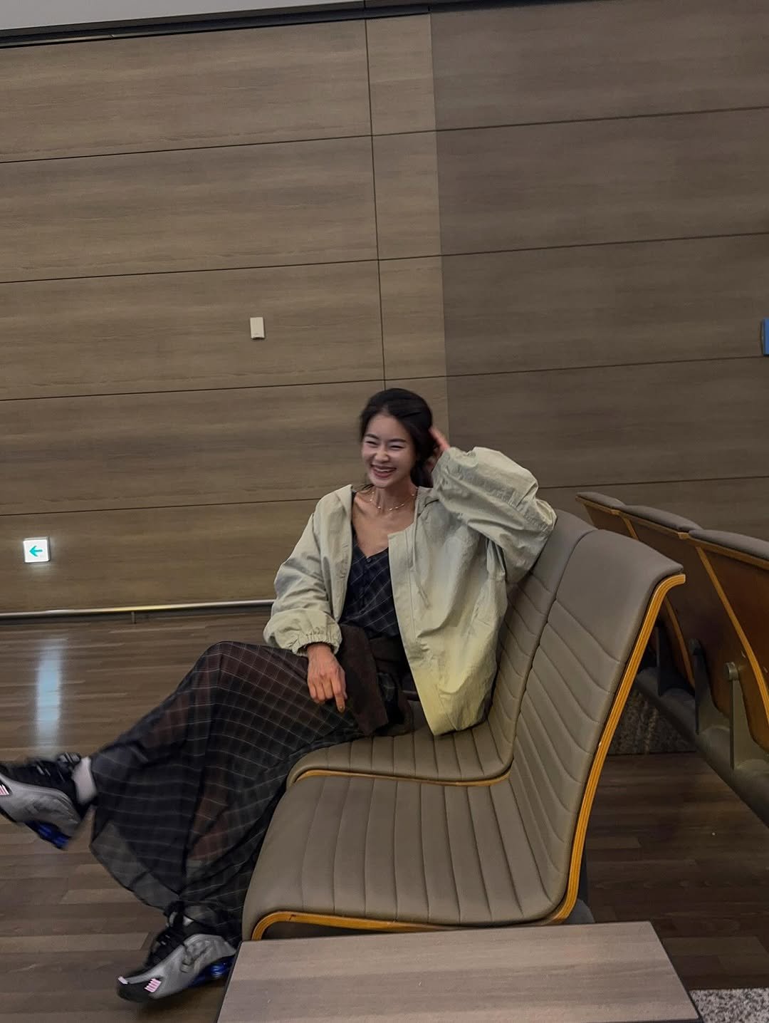 Photo by 메이메이 / maymay on October 01, 2025. May be an image of 1 person, parka, jacket and text.