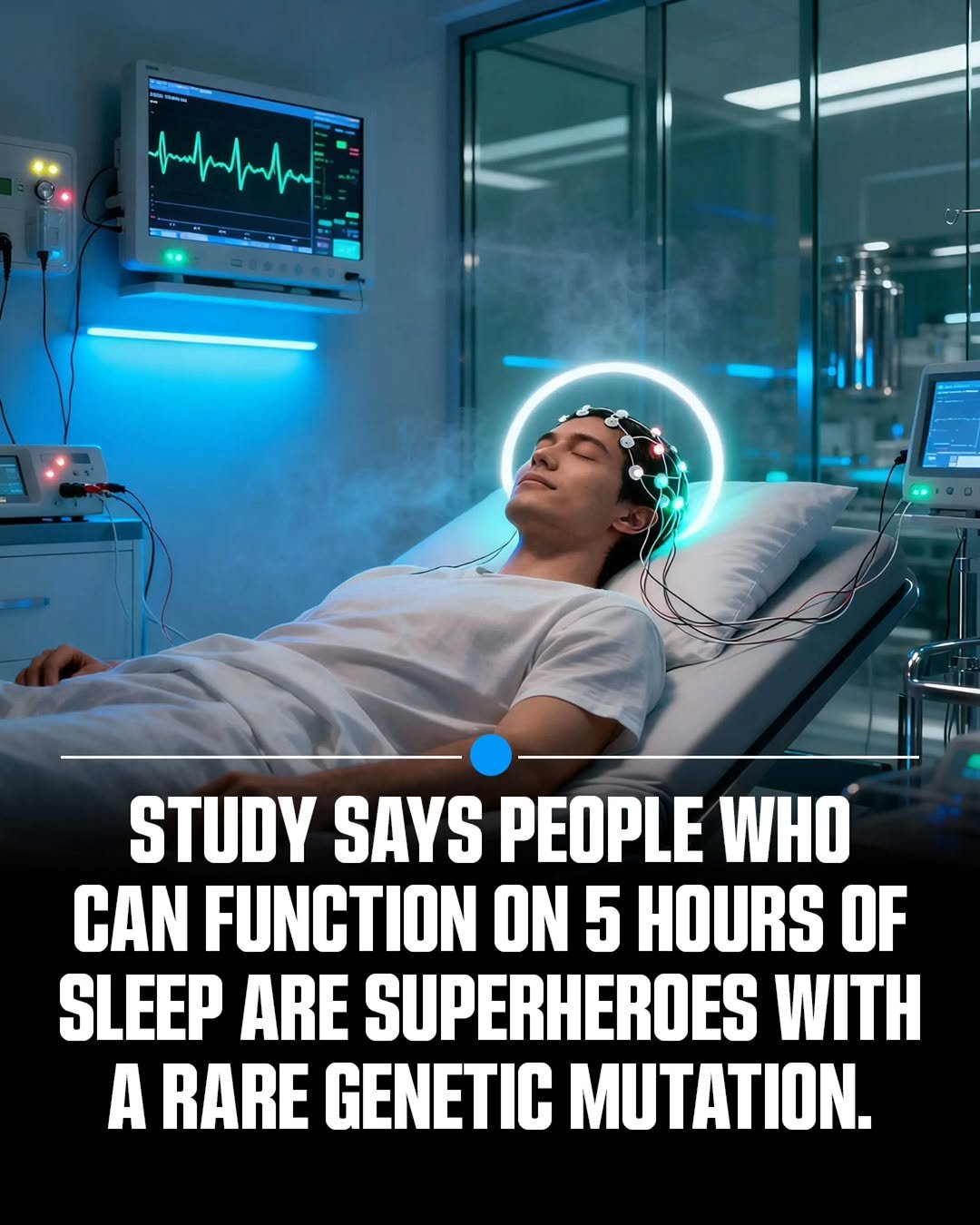 Photo by MTSBWY / Science, History, Entertainment & News on December 01, 2025. May be an image of ‎text that says '‎لسل_اسسل س اسا STUDY SAYS PEOPLE WHO CAN FUNCTION ON 5 HOURS OF SLEEP ARE SUPERHEROES WITH A RARE GENETIC MUTATION.‎'‎.