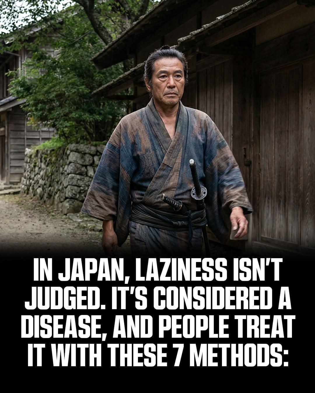 Photo by MTSBWY / Science, History, Entertainment & News on January 10, 2026. May be a meme of martial arts and text that says 'IN JAPAN, LAZINESS ISN'T JUDGED. IT'S CONSIDERED A DISEASE, AND PEOPLE TREAT IT WITH THESE 7 METHODS:'.
