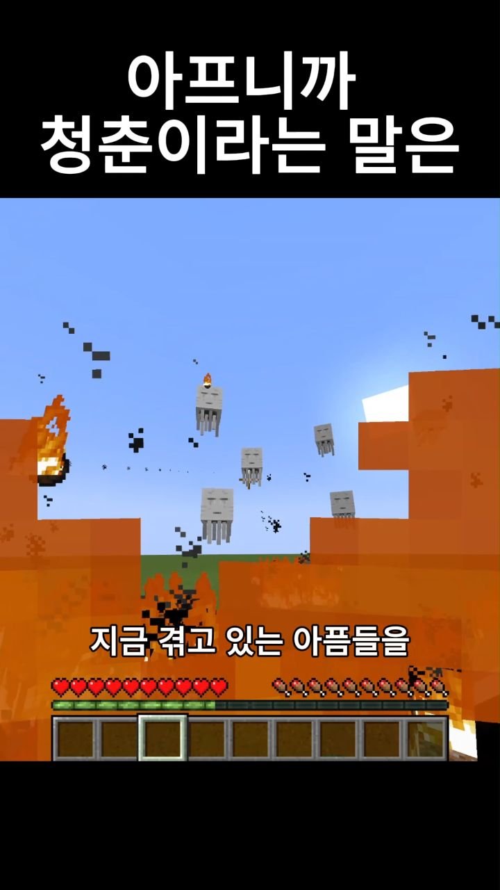 mc__teller 게시물 이미지: 아프니까 청춘이라는 말은
#reels #minecraft #감성