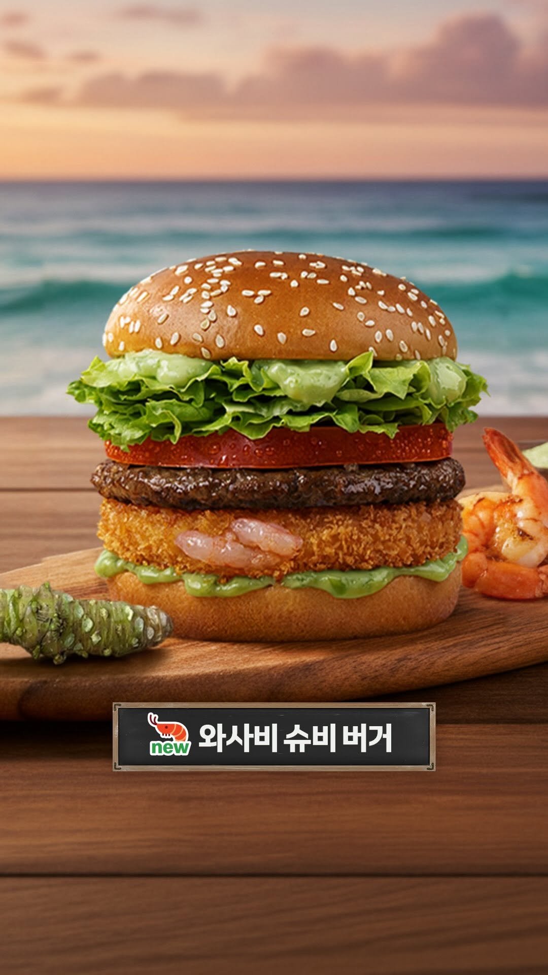 mcdonalds_kr 게시물 이미지: 슈비 버거?
근데 이제 와사비 타르타르 소스를 곁들인😋

탱글합니다..
와사비는.....