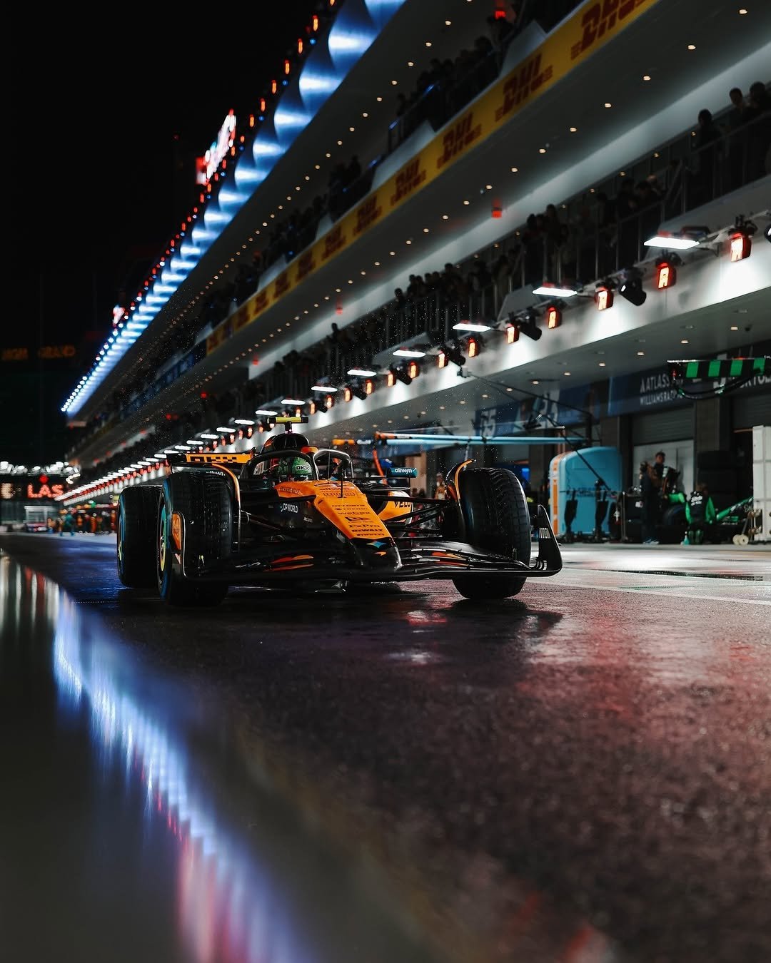 Photo by McLaren on December 17, 2025. May be an image of racing vehicles, race car and text.