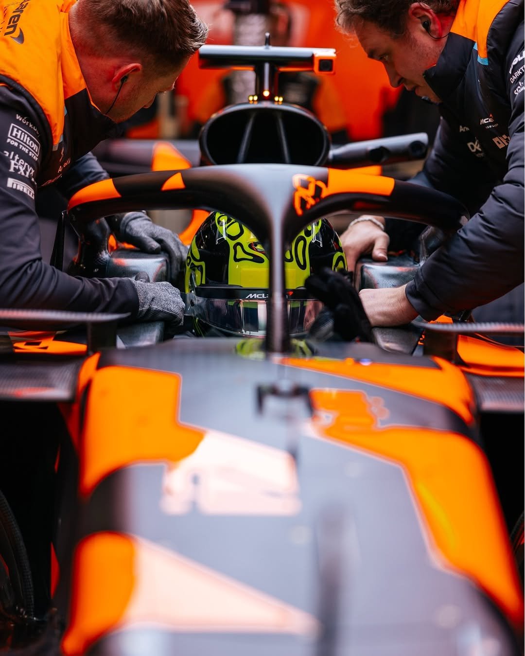Photo by McLaren on December 17, 2025. May be an image of ‎racing vehicles, race car, tire and ‎text that says '‎FOR Hilton THEST יתחתת ጲ TRET MCL‎'‎‎.