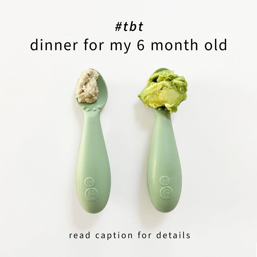 mealswithbaby 게시물 이미지: #throwbackthursday Dinner for my 6 month old...
