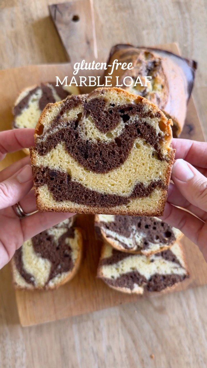 meaningfuleats 게시물 이미지: Gluten-Free Marble Loaf Cake! Type “RECIPE” in...